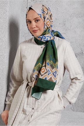 شال سبز زنانه پلی استر Alvina - کد 896454855