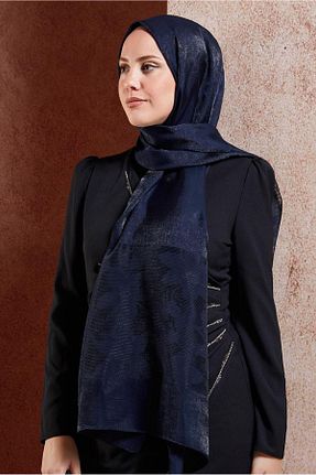 شال سرمه ای زنانه پلی استر Alvina - کد 885619710