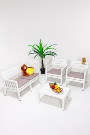 ست باغچه سفید پلاستیک SANDALİE - کد 86468835