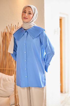 پیراهن حجاب آبی رگولار LOCCO - کد 921287180