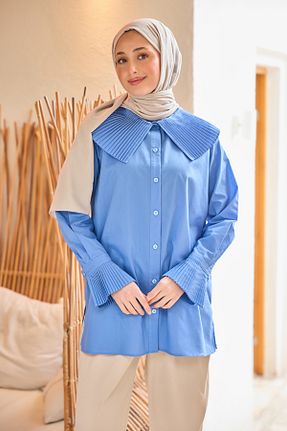 پیراهن حجاب آبی رگولار LOCCO - کد 921287180