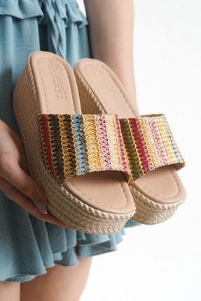 کفش پاشنه بلند پر قهوه ای زنانه پاشنه متوسط (5-9 سانتی متر) Lolita Love Shoes - کد 922110651