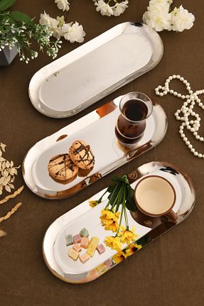 سینی طوسی استیل ضد زنگ AKSESUAR EVRENİ - کد 921298450