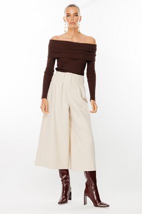 شلوار بژ زنانه بافتنی Nefeli - کد 921297735