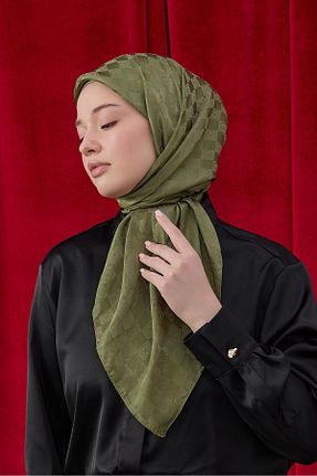 شال خاکی زنانه ابریشم Şalland - کد 921297955