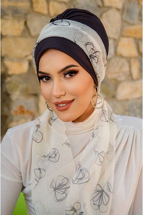 کلاه شنای حجاب طوسی زنانه Aişe Tesettür - کد 921305507