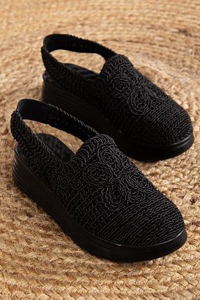 صندل مشکی زنانه پاشنه تخت Mc vay Shoes - کد 899448232