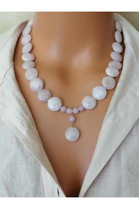 گردنبند جواهر بنفش زنانه سنگ طبیعی LemaStone - کد 921312932