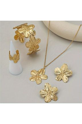 ست جواهر زرد زنانه روکش طلا GIFTPALACE - کد 921316703