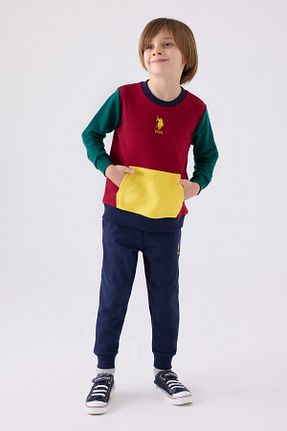 ست لباس راحتی قهوه ای بچه گانه ساده U.S. Polo Assn. - کد 922138347