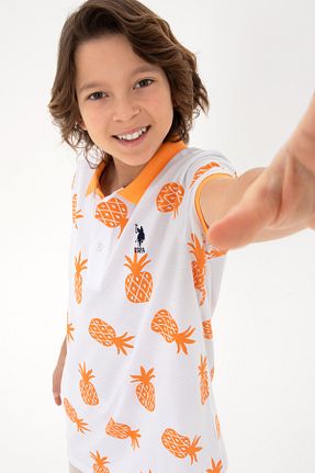 پولوشرت سفید بچه گانه پارچه U.S. Polo Assn. - کد 855284767