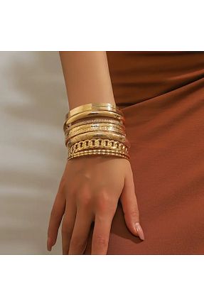 دستبند جواهر زرد زنانه روکش طلا GIFTPALACE - کد 921339682