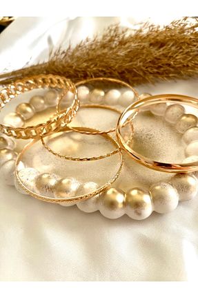 دستبند جواهر زرد زنانه روکش طلا GIFTPALACE - کد 921339682