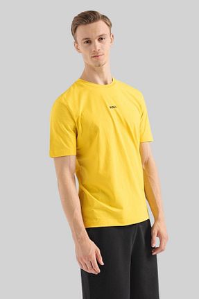 تیشرت زرد مردانه رگولار Hugo Boss - کد 923310708