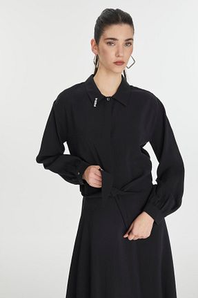 ست بالاتنه و پائین تنه مشکی زنانه بافتنی Zühre - کد 846713656