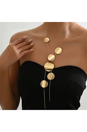 گردنبند جواهر زرد زنانه روکش طلا GIFTPALACE - کد 921346946