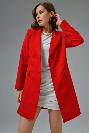 کت قرمز زنانه رگولار Saade - کد 683604743