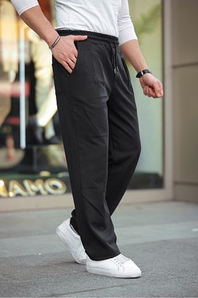 شلوار پارچه ای مشکی مردانه کش دار Minharir - کد 921347883