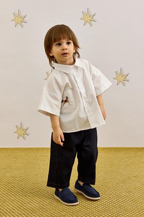 پیراهن سفید بچه گانه رگولار Fahhar Kids - کد 922940329