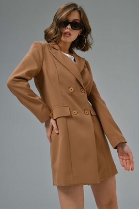 کت قهوه ای زنانه رگولار Saade - کد 803703389
