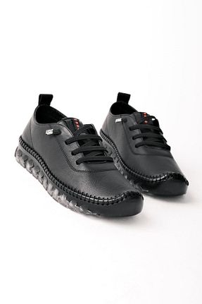 کفش کژوال مشکی زنانه چرم خالص LAL SHOES & BAGS - کد 803530309