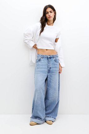 تیشرت سفید زنانه رگولار Pull & Bear - کد 899536159