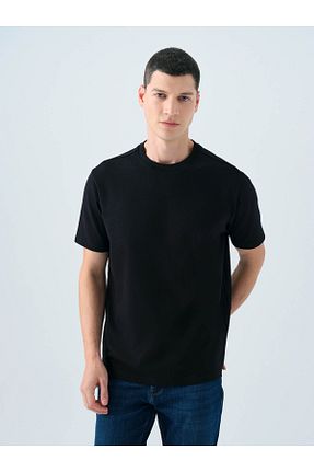 تیشرت مشکی مردانه یقه دوچرخه Loft - کد 921360060
