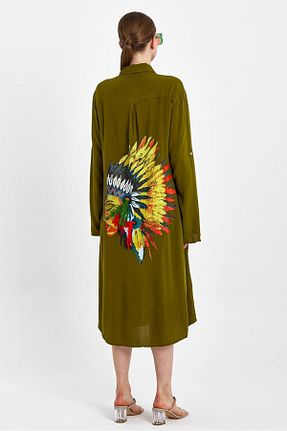 لباس خاکی زنانه بافتنی Keyifli Moda - کد 813552811