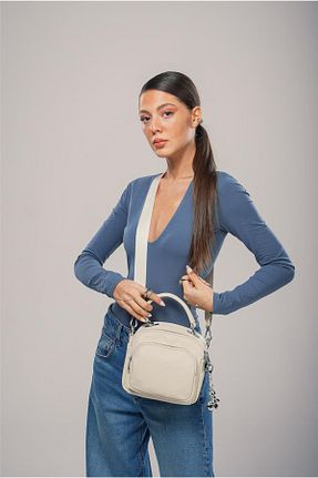 کیف دوشی سفید زنانه چرم مصنوعی ÇÇS - کد 921371918