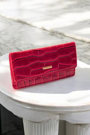 کیف پول قرمز زنانه ابعاد بزرگ KRB POLO ACCESSORİES - کد 921379912