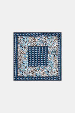 دستمال جیبی سرمه ای مردانه ابریشم W Collection - کد 892372384