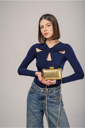 کیف مجلسی طلائی زنانه ÇÇS - کد 922172024