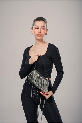 کیف دوشی مشکی زنانه پلی استر ÇÇS - کد 921371834