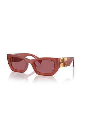 عینک آفتابی نارنجی زنانه UV400 Miu Miu - کد 706394098