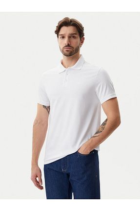 پولوشرت سفید مردانه پنبه ای Calvin Klein - کد 922283006