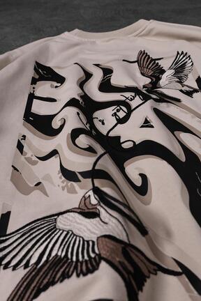 تیشرت بژ مردانه یقه دوچرخه Slatra - کد 921393785