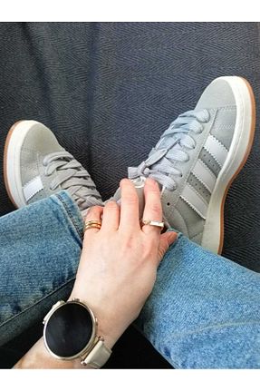 کفش اسنیکر طوسی زنانه بند دار ARONA - کد 901552454