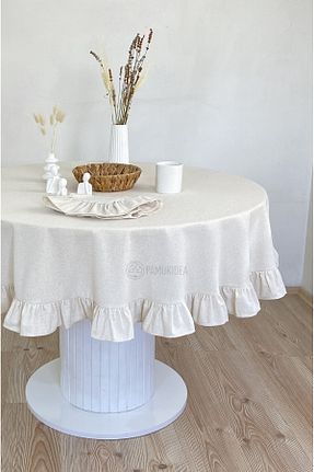 رومیزی بژ پنبه ای pamukidea - کد 902331524