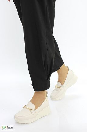 کفش کژوال بژ زنانه چرم خالص Mammamia - کد 921445781