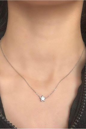 گردنبند جواهر طوسی زنانه روکش نقره Astra Takı - کد 892569057