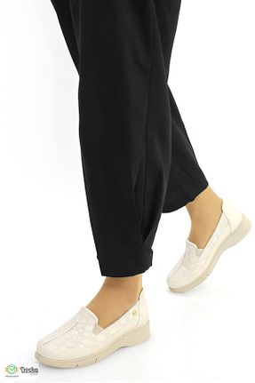 کفش کژوال بژ زنانه چرم خالص Mammamia - کد 921445780