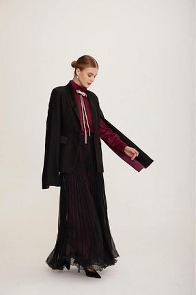 کت بلیزر مشکی زنانه ساتن BALA COUTURE - کد 921479000