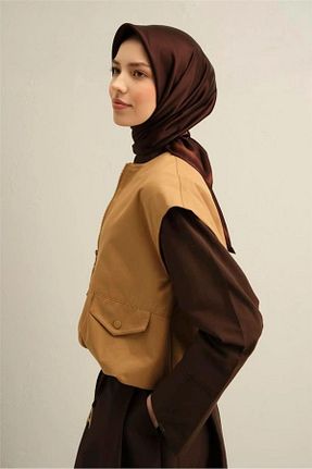 روسری قهوه ای İpek Tivil Armine - کد 921476729