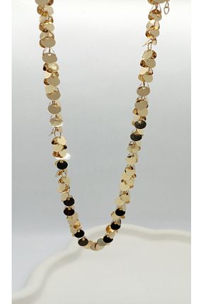 گردنبند استیل ( فولاد ) طلائی استیل (فولاد) ndjewelry - کد 921485686