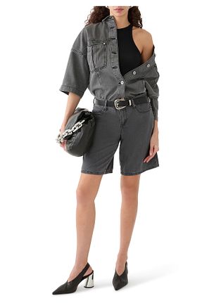 شلوارک و برمودا طوسی زنانه فاق افتاده Outland Denim - کد 921494944