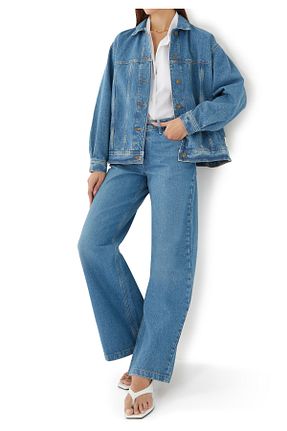 شلوار آبی زنانه پنبه ای Outland Denim - کد 921494912