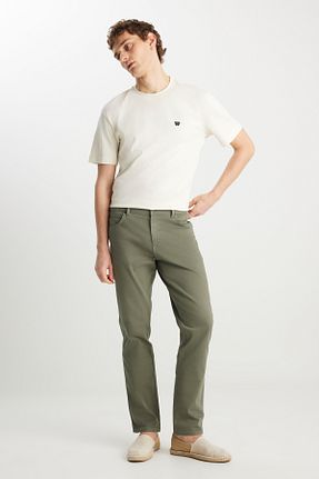 شلوار جین خاکی مردانه پاچه تنگ Wrangler - کد 922287862
