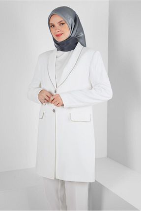ست بالاتنه و پائین تنه حجاب سفید زنانه رگولار Alvina - کد 801228484