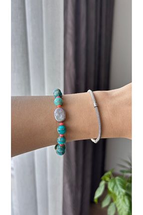 دستبند جواهر رنگی زنانه سنگ طبیعی Doğaltaş Masalları - کد 921506317