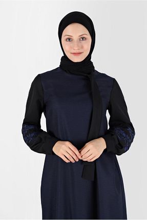 تونیک حجاب آبی زنانه مخلوط پلی استر Alvina - کد 802434383